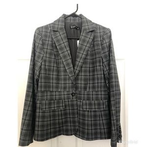 New York & Company 7th Avenue Plaid Jacket Size 8